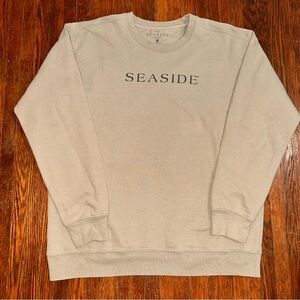 The Seaside Large Grayish Beige Crewneck Sweatshirt